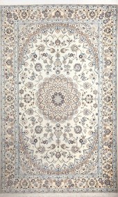 Nain Tappeto 210x320 Beige (Iran) Annodato A Mano