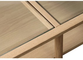 Tavolino in vetro colore naturale 60x120 cm Elba - Unique Furniture