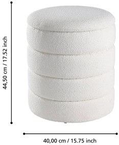 Eglo 424125 - SET 2x Sgabello AMPAHAKA diametro 33,5/40 cm bianco