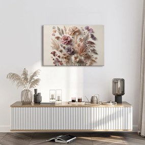 Quadro su tela – Fiori vintage su sfondo chiaro