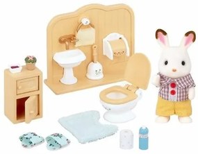 Personaggi d'Azione Sylvanian Families Chocolate Rabbit and Toilet Set