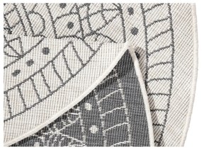Tappeto da esterno grigio e crema , ø 200 cm Porto - NORTHRUGS