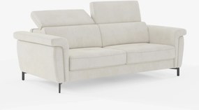 Capri divano letto di design con piedini alti - poggiatesta reclinabili in raffinato tessuto effetto velluto smacchiabile T30