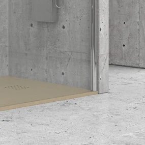 Kamalu - Piatto doccia resina effetto pietra 70x180 tortora | KAM-CP100