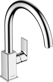 Rubinetto da cucina fisso a collo di cigno Vernis Shape cromo lucido HANSGROHE