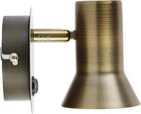 Faretto da parete smart in bronzo orientabile e inclinabile con interruttore e lampadina Wifi GU10 50mm - Karin 1