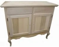 Madia credenza in legno 2 porte grezza l.114 p.49 h.97