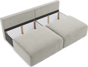 Divano grigio chiaro allungabile/con contenitore 216 cm Kalena – Makamii