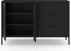 Cassettiera nera 140x90 cm Diora - Marckeric