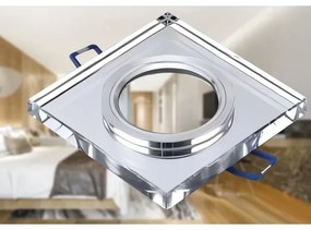 Faretto da incasso 1xGU10/MR16/10W/230V 9x9 cm cromo lucido