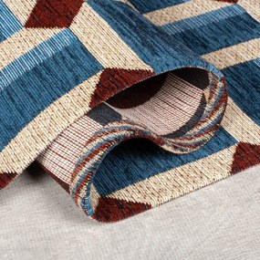 Tappeto blu 120x170 cm Lennox Geometric - Flair Rugs