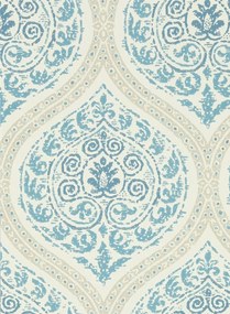Sanderson Carta da parati Madurai - Indigo