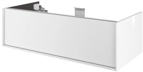 Mobile da bagno sospeso sotto lavabo L 105 x H 32 x P 48 cm bianco laccato lucido, 1 cassetto SENSEA Neo Frame