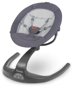 Lionelo - Altalena per bambini RINA con melodia, 4xAA, grigio cemento + telecomando