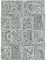Cole & Son Carta da parati Bellini - Charcoal/ White