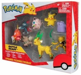 Personaggi d'Azione Pokémon Pikachu, Sneasel, Magikarp, Abra, Rockruff, Ditto, Bayleef  Jigglypuff