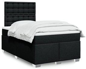 Giroletto A Molle Con Materasso Nero 120x200 Cm İn Tessuto /