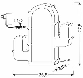 Lampada per bambini verde Cactus - Candellux Lighting