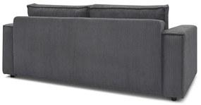 Divano in velluto a coste grigio scuro 245 cm Nihad - Bobochic Paris