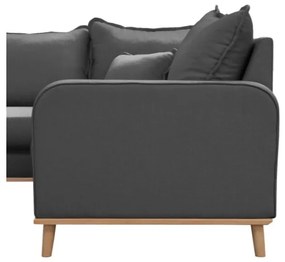 Divano angolare grigio scuro (angolo sinistro) Beata - Ropez