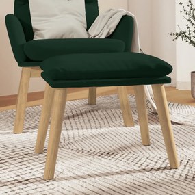 Poggiapiedi Verde Scuro 45x29,5x35 Cm İn Velluto /