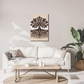 Quadro su tela – Albero della vita decorativo su beige