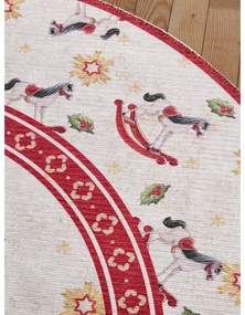 Tappeto rotondo rosso a tema natalizio ø 160 cm Toy's Delight Rocking Horse – Villeroy&amp;Boch
