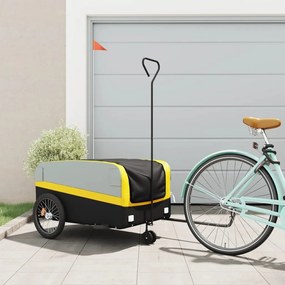 Rimorchio Da Bici Nero E Giallo 45 Kg İn Ferro /