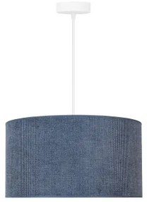 Duolla - Lampadario a sospensione con filo CORDUROY 1xE27/15W/230V diametro 40 cm blu scuro