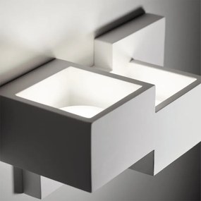 Applique moderno in gesso Side bianco 2X GX53 TECNICO