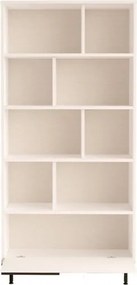 Libreria Moderna Con Vani A Giorno Ed Anta Frontale 84x30x175 Ocean Bianca