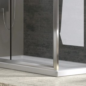 Kamalu - box doccia 100x90 cm vetro trasparente altezza 180cm k410ns