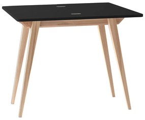 Tavolo da pranzo con piano nero allungabile con estensione 90x45 cm Envelope – Ragaba