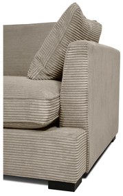 Divano in velluto a coste beige 236 cm Mobby - Scandic