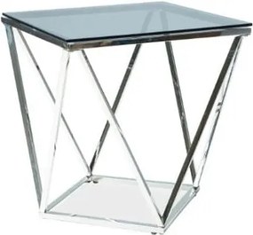Tavolino da caffè in argento Silver B - L 50 x l 50 x h 53 cm