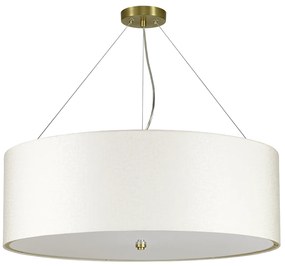 Lampadario Contemporaneo Pearce Acciaio Ottone Antico 7 Luci E27