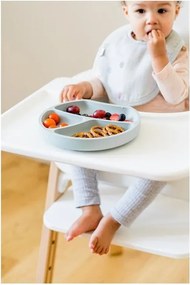 Piatto per bambini azzurro in silicone 19x20,5 cm – Kindsgut