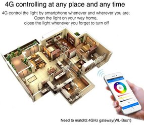 Lampadina LED E14 4W RGB+CCT Dimmerabile Colore RGB+CCT