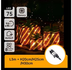 Aigostar- Decorazione natalizia a LED per esterno 3,6W/31/230V 2700K 20/25/30cm IP44 regali