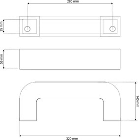 Applique da Parete G9 Curva U Luce Indiretta in Gesso Pitturabile