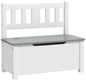 Set tavolo e sedie per bambini 4 pezzi bianco e grigio in mdf