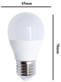 Lampada LED E27 6,5W - G45 Colore  Bianco Naturale 4.000K
