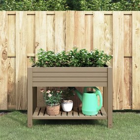 Fioriera Da Giardino Marrone Chiaro 110x45x79 Cm Polipropilene /