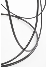 Tavolino NUBIRA 41x60 cm nero/marrone