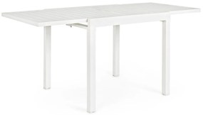 Tavolo allungabile PELAGIUS in alluminio bianco 83&#215;80 cm &#8211; 166&#215;80 cm