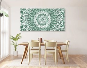 Stampa su tela – Mandala armonia su sfondo verde
