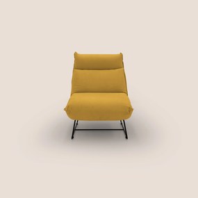 Tessa Poltroncina dal design moderno in morbida microfibra smacchiabile T11 giallo