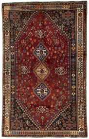 Shiraz Tappeto 160 x 250 Rosso (Iran) Annodato A Mano
