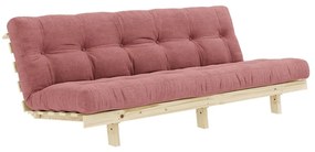Divano letto in velluto a coste rosa 190 cm Lean - Karup Design