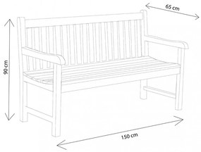 Panca in legno da giordino e terrazzo 150